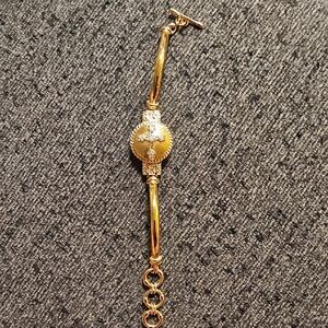 Ginger Snaps Bracelet with Rhinestone Cross Snap Charm